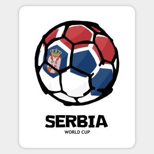 Serbia Football Country Flag Sticker